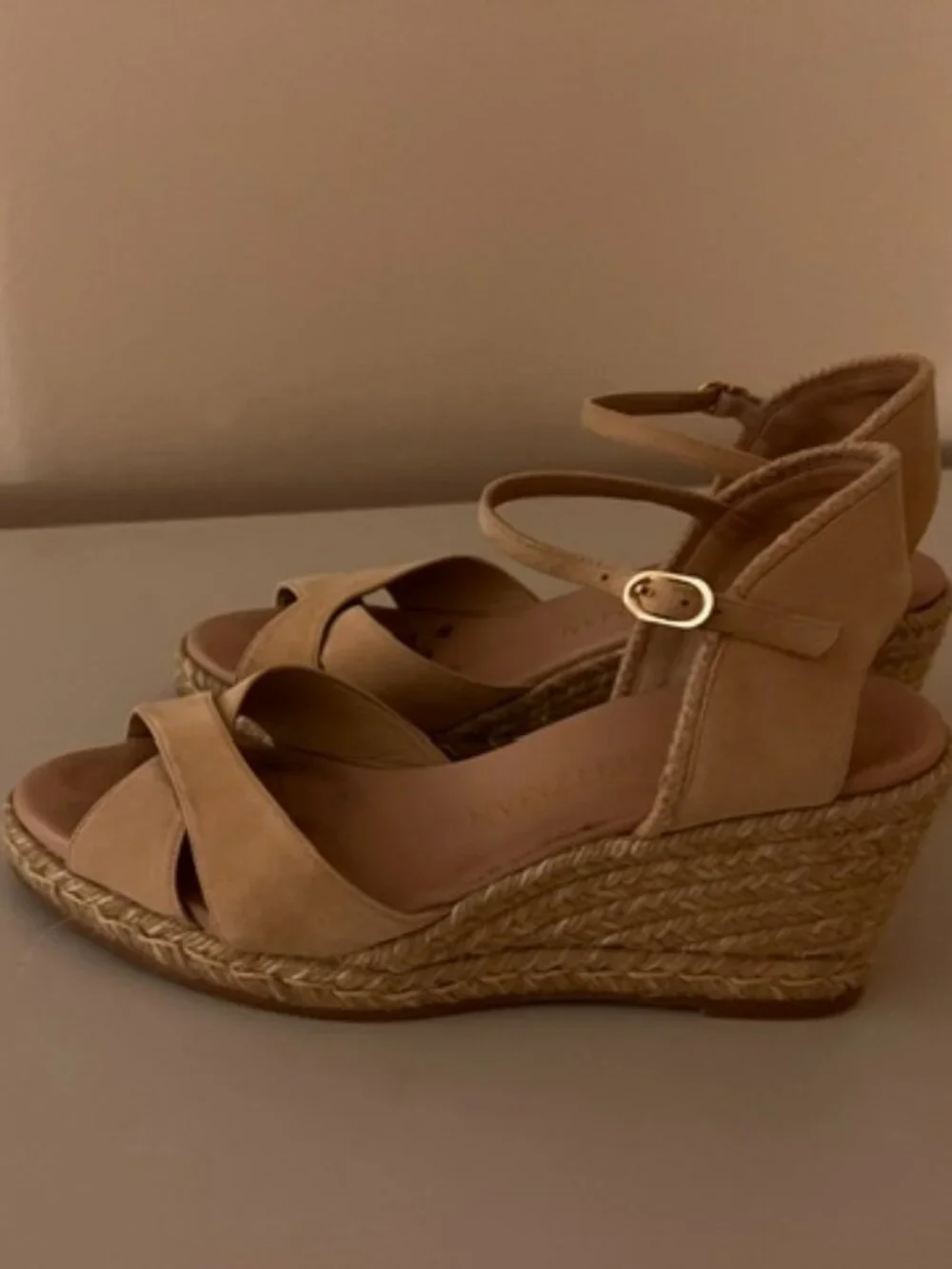 Stuart Weitzman Espadrille Wedge Sandal, Size 9